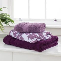 Dunelm Lavender Egyptian Cotton Towel -Simple Bathroom 1000083040 alt04