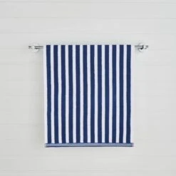 Dunelm Nautical Stripe Navy Towel -Simple Bathroom 1000083119 alt01