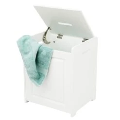 Lloyd Pascal Verona White Laundry Basket -Simple Bathroom 1000087265 alt03