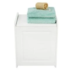 Lloyd Pascal Verona White Laundry Basket -Simple Bathroom 1000087265 alt05