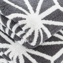 Dunelm Charcoal Geo Towel -Simple Bathroom 1000095346 alt02