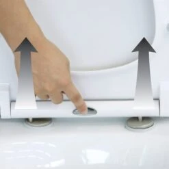 Dunelm Thermoplast White Toilet Seat -Simple Bathroom 1000095417 alt02