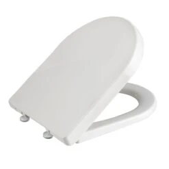 Dunelm Thermoplast White D Shape Toilet Seat 10 Dunelm Thermoplast White D Shape Toilet Seat -Simple Bathroom 1000095419 alt03