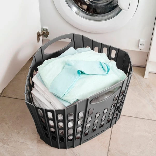 Addis Fold Flat Grey Laundry Basket 6 Addis Fold Flat Grey Laundry Basket - Image 4