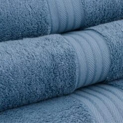 Dunelm Denim Egyptian Cotton Towel -Simple Bathroom 1000139999 alt01