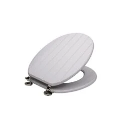 Dunelm Tongue And Groove Grey Toilet Seat -Simple Bathroom 1000140039 alt02