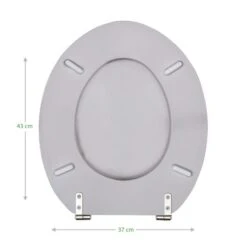 Dunelm Tongue And Groove Grey Toilet Seat -Simple Bathroom 1000140039 alt03
