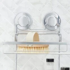 Dunelm Twist N Lock Rectangle Two Tier Shower Caddy -Simple Bathroom 1000160156 alt03