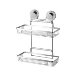 Dunelm Twist N Lock Rectangle Two Tier Shower Caddy -Simple Bathroom 1000160156 alt05