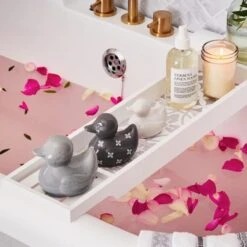 Dunelm Set Of 3 Geo Grey Ceramic Ducks -Simple Bathroom 1000160186 alt02