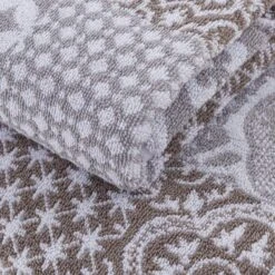 Dunelm Geo Tile Grey Towel -Simple Bathroom 1000160198 alt01