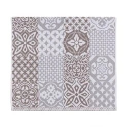 Dunelm Geo Tile Grey Towel -Simple Bathroom 1000160198 alt03