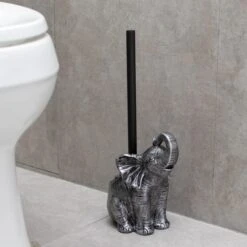 Dunelm Elephant Toilet Brush -Simple Bathroom 1000160203 alt02