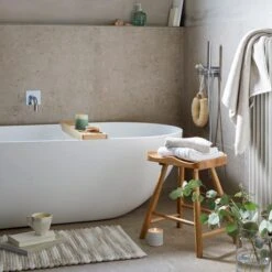 Dunelm Marble Natural Bath Mat -Simple Bathroom 1000160210 alt02