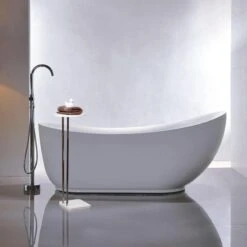 Dunelm Marble Effect Top White Bath Table -Simple Bathroom 1000160228 alt06