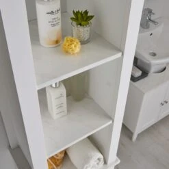 Lloyd Pascal Marble Effect Tall Cabinet 12 Lloyd Pascal Marble Effect Tall Cabinet -Simple Bathroom 1000160242 alt04