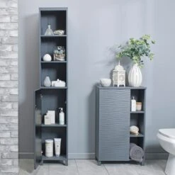 Lloyd Pascal Grey Wave Tall Cabinet -Simple Bathroom 1000160243 alt04