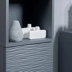 Lloyd Pascal Grey Wave Tall Cabinet -Simple Bathroom 1000160243 alt05
