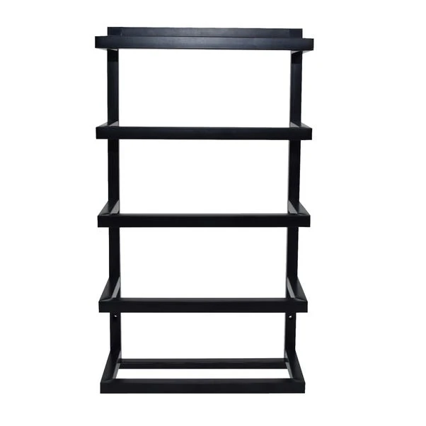 Lloyd Pascal Matt Black 5 Tier Wall Towel Rack 4 Lloyd Pascal Matt Black 5 Tier Wall Towel Rack - Image 2