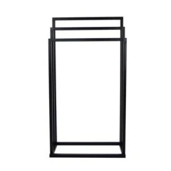Lloyd Pascal Black 3 Rail Free Standing Towel Holder 9 Lloyd Pascal Black 3 Rail Free Standing Towel Holder -Simple Bathroom 1000161863 alt03