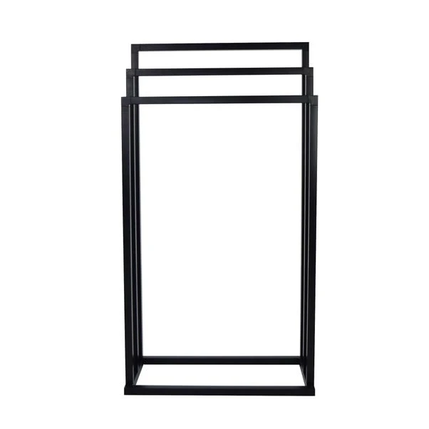 Lloyd Pascal Black 3 Rail Free Standing Towel Holder 6 Lloyd Pascal Black 3 Rail Free Standing Towel Holder - Image 4