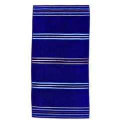 Catherine Lansfield Rainbow Blue And Navy Beach Towel Twin Pack -Simple Bathroom 1000163598 alt03