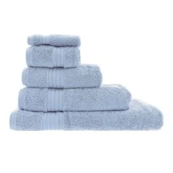 Dunelm Sky Blue Egyptian Cotton Towel -Simple Bathroom 1000167224 alt04