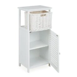 Dunelm White Storage Unit -Simple Bathroom 1000167276 alt02