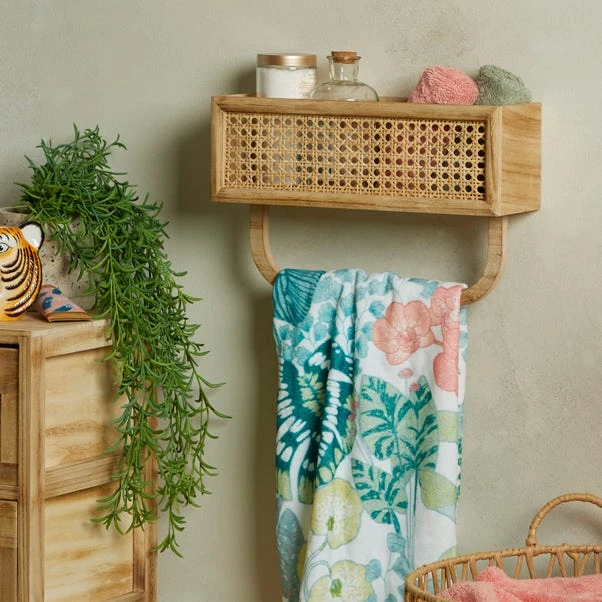 Dunelm French Cane Shelf Towel Rail 6 Dunelm French Cane Shelf Towel Rail - Image 4