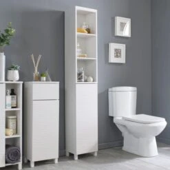 Lloyd Pascal White Wave Tall Cabinet -Simple Bathroom 1000169005 alt04