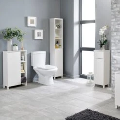 Lloyd Pascal White Wave Tall Cabinet -Simple Bathroom 1000169005 alt05