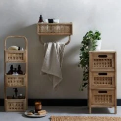 Dunelm French Cane Natural Caddy -Simple Bathroom 1000180345 alt04