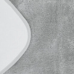 Dunelm Luxury Cotton Oval Silver Bath Mat -Simple Bathroom 1000180369 alt02