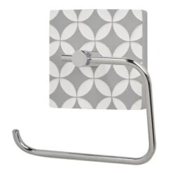 Dunelm Geo Tile Grey Toilet Roll Holder 8 Dunelm Geo Tile Grey Toilet Roll Holder -Simple Bathroom 1000180572 alt02