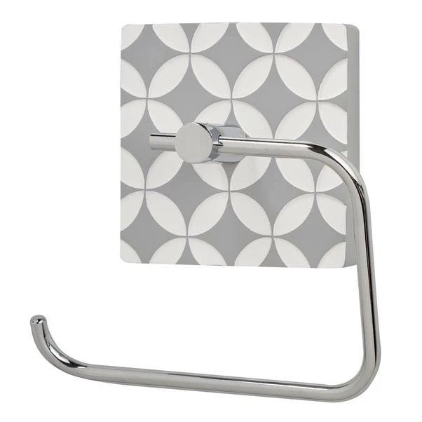 Dunelm Geo Tile Grey Toilet Roll Holder 5 Dunelm Geo Tile Grey Toilet Roll Holder - Image 3