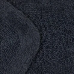 Dunelm Supersoft Charcoal Oval Bath Mat -Simple Bathroom 1000180580 alt02