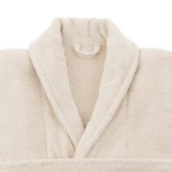 Dunelm Egyptian Cotton Natural Bath Robe -Simple Bathroom 1000180749 alt01
