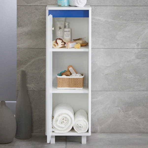 Lloyd Pascal Vienna White Single Door Floor Cabinet With Reversible 4 In 1 Colour Bar 7 Lloyd Pascal Vienna White Single Door Floor Cabinet With Reversible 4 In 1 Colour Bar - Image 5