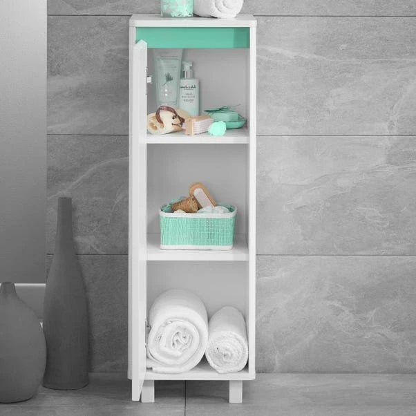 Lloyd Pascal Vienna White Single Door Floor Cabinet With Reversible 4 In 1 Colour Bar 8 Lloyd Pascal Vienna White Single Door Floor Cabinet With Reversible 4 In 1 Colour Bar - Image 6