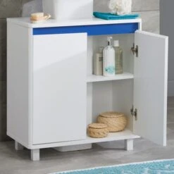 Lloyd Pascal Vienna White Under Sink Unit With Reversible 4 In 1 Colour Bar -Simple Bathroom 1000182107 alt01