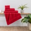 Dunelm Red Egyptian Cotton Towel -Simple Bathroom 20441593