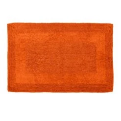 Dunelm Super Soft Reversible Burnt Orange Bath Mat