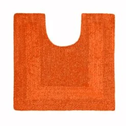 Dunelm Super Soft Reversible Burnt Orange Pedestal Mat