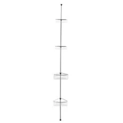 Dunelm Bathroom Basics Extendable 4-Tier Corner Caddy