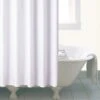Dunelm White Ceramic Shower Curtain -Simple Bathroom 30200264