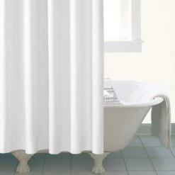Dunelm Ceramic Extra Long White Shower Curtain