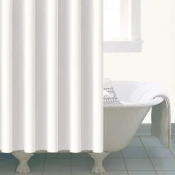 Dunelm Essentials White Peva Shower Curtain