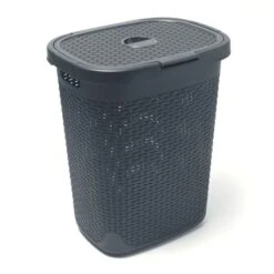 Addis 50L Charcoal Laundry Hamper