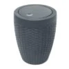 Addis Rattan Charcoal Bathroom Bin