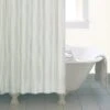 Dunelm Natural Skinny Stripe Shower Curtain -Simple Bathroom 30240255